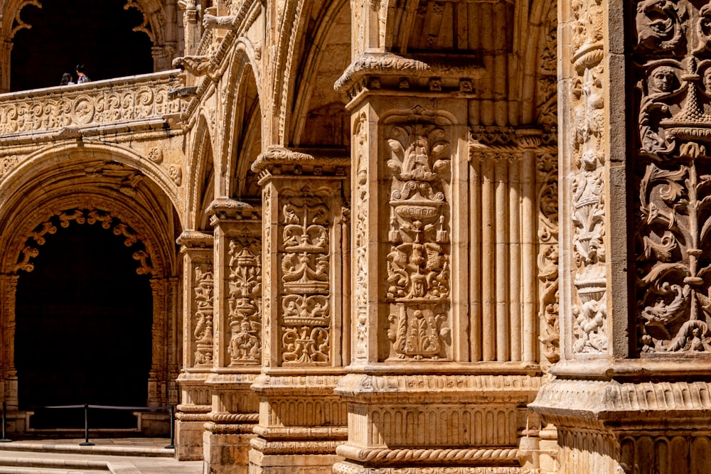 a stone building with intricate carvings on it