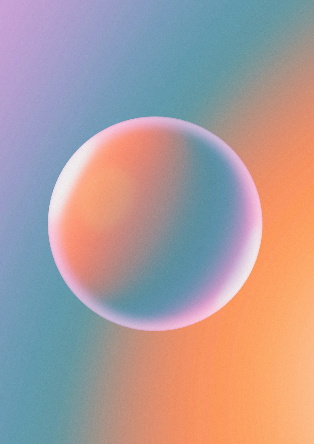 um fundo azul e rosa com um objeto circular no meio