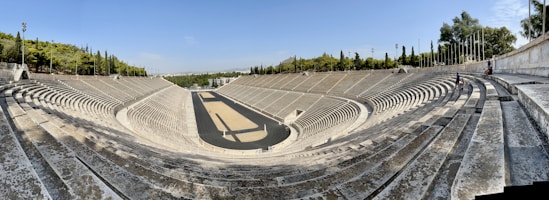 an empty stadium filled with lots of seats