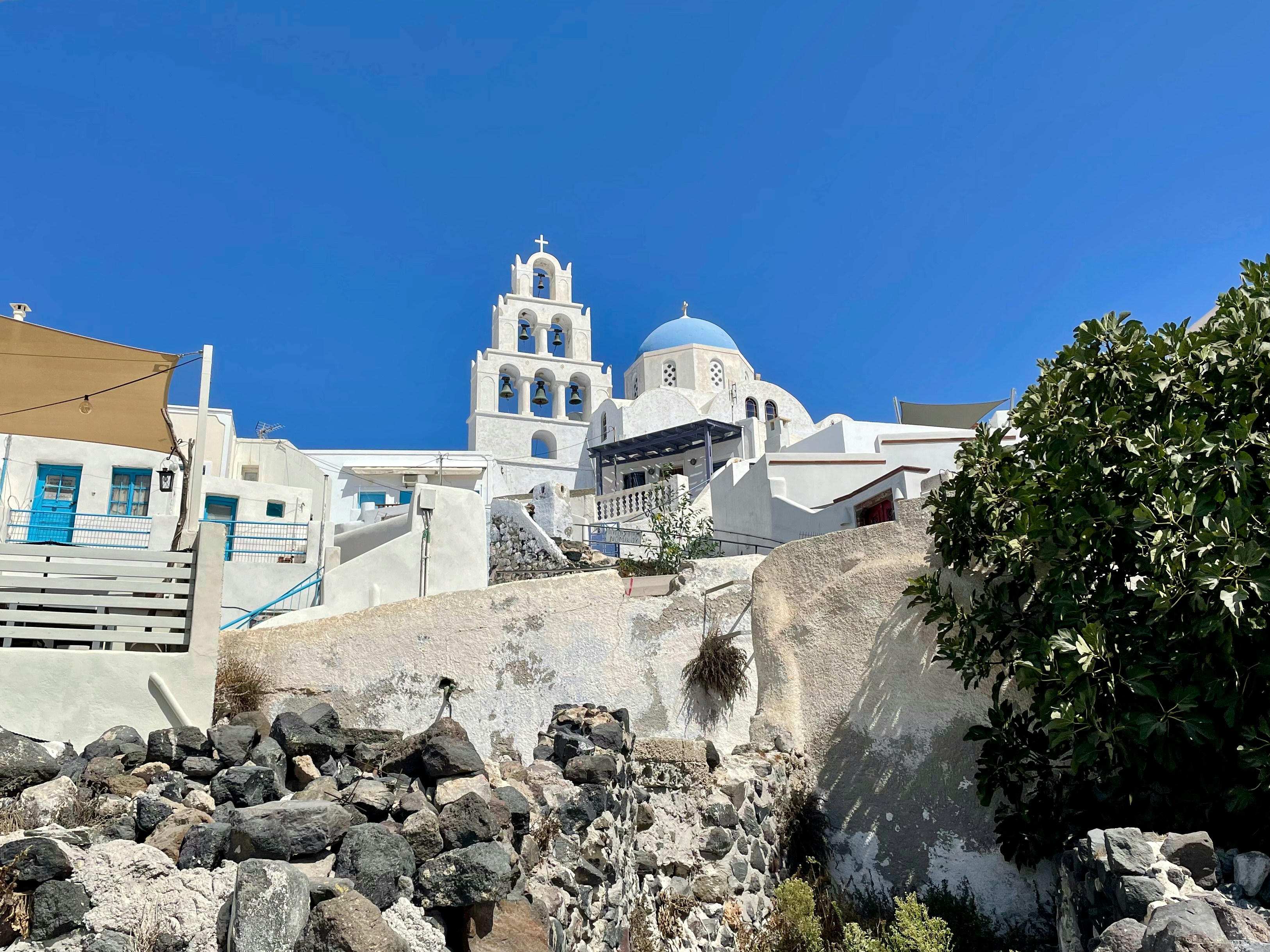 Pyrgos at Santorini island