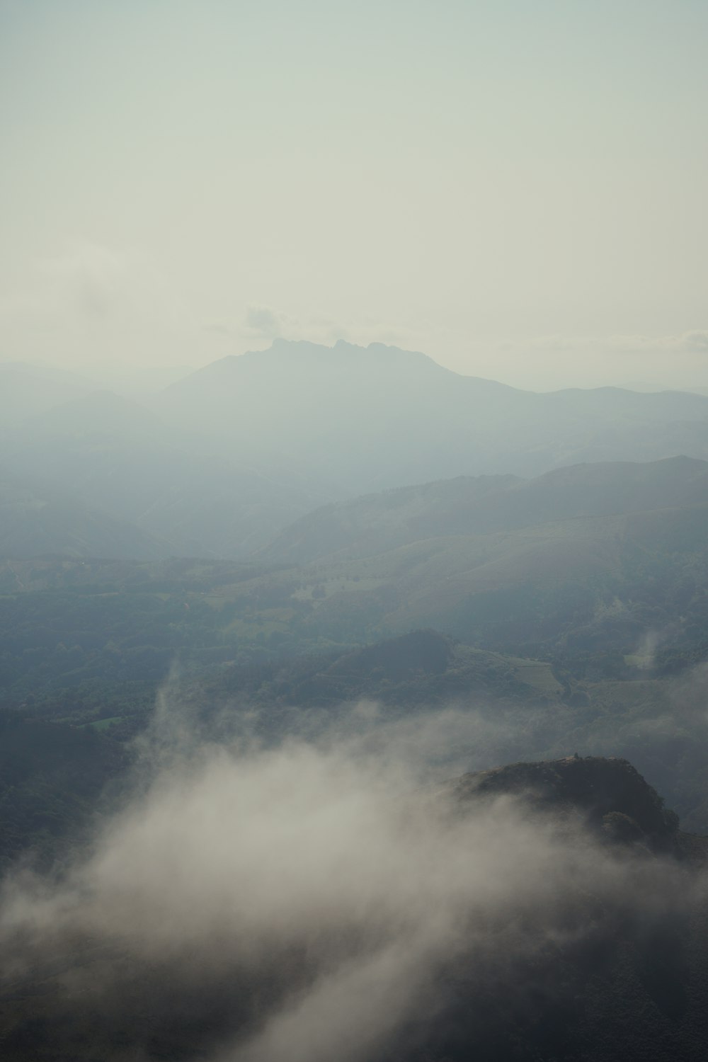 a view of a mountain range from an airplane