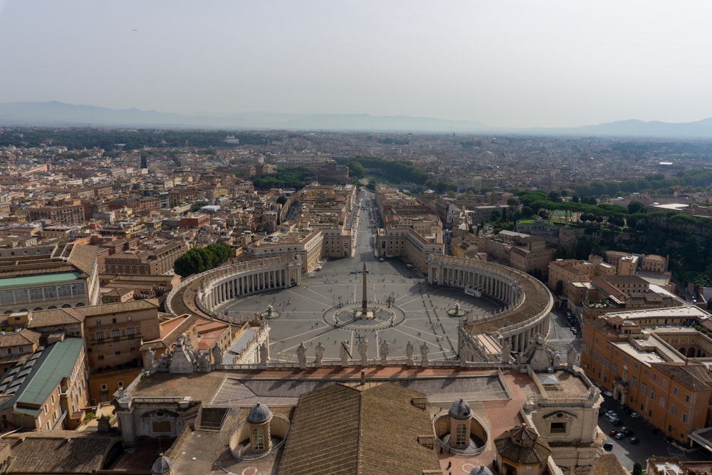 an aerial view of the city of rome