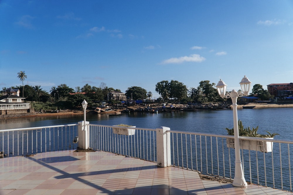 a view of a body of water from a balcony