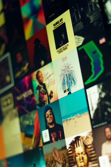 A vibrant album cover showcasing diverse artists under the label.