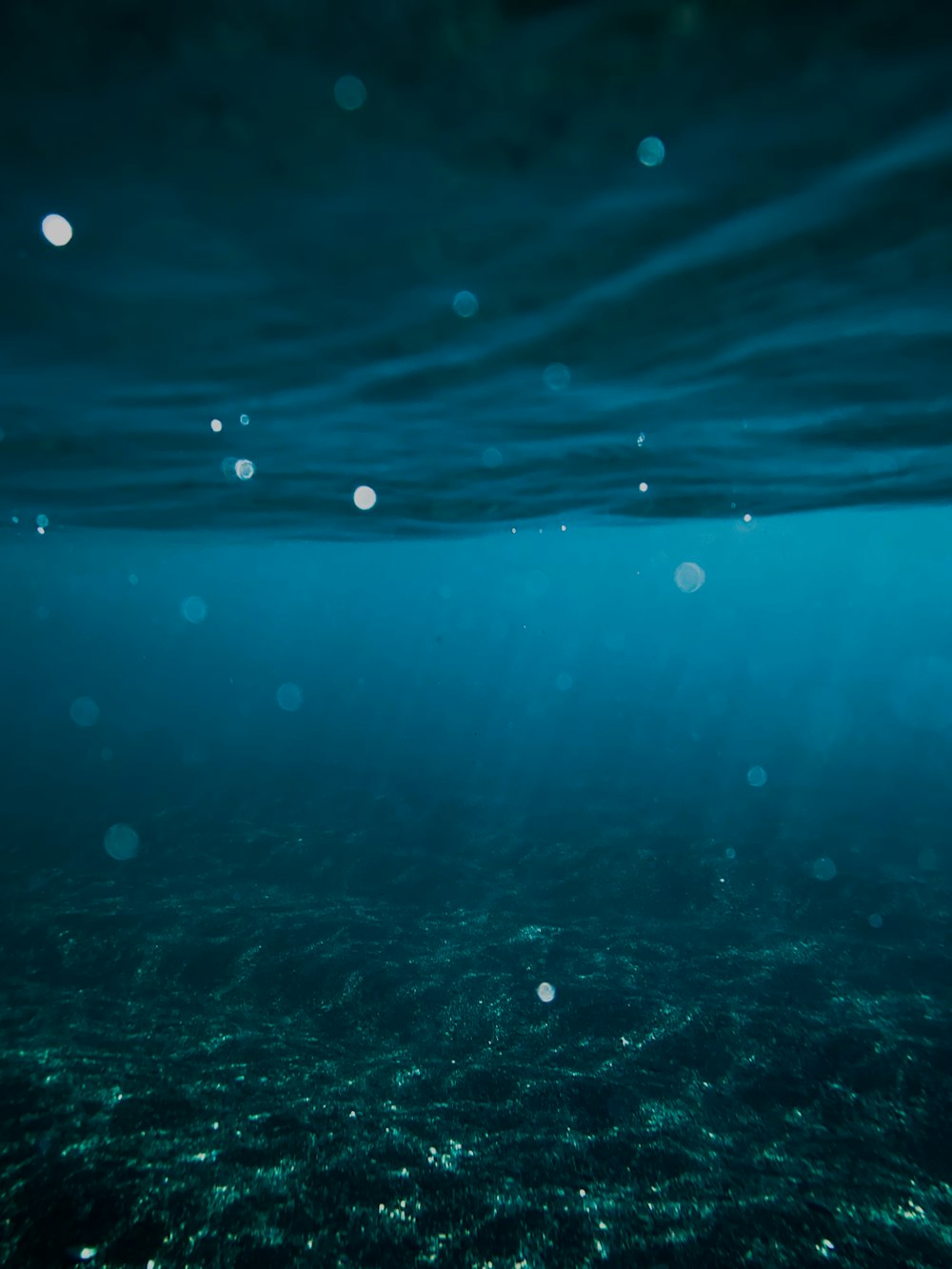 a large body of water with a lot of bubbles