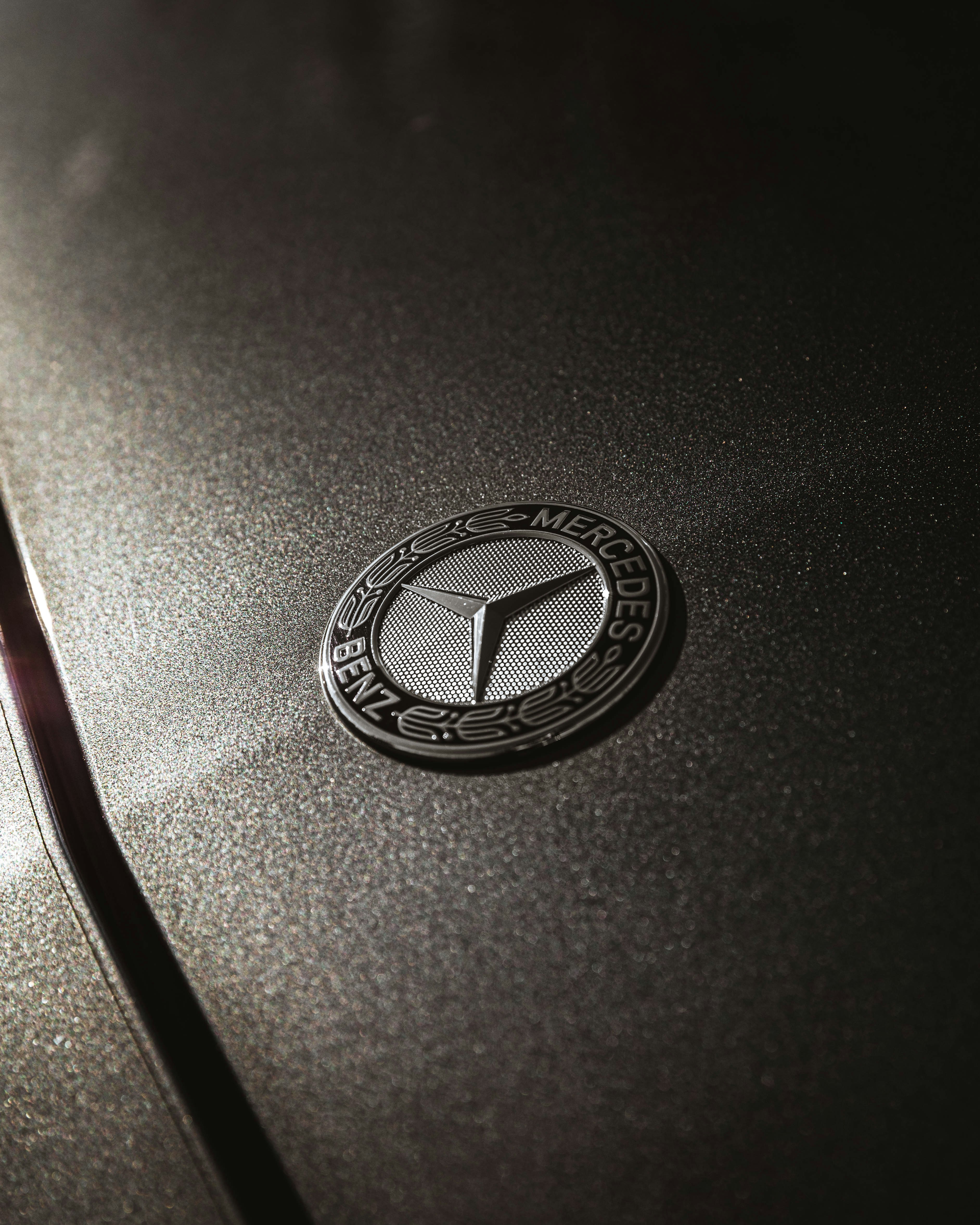 a close up of the emblem on a car