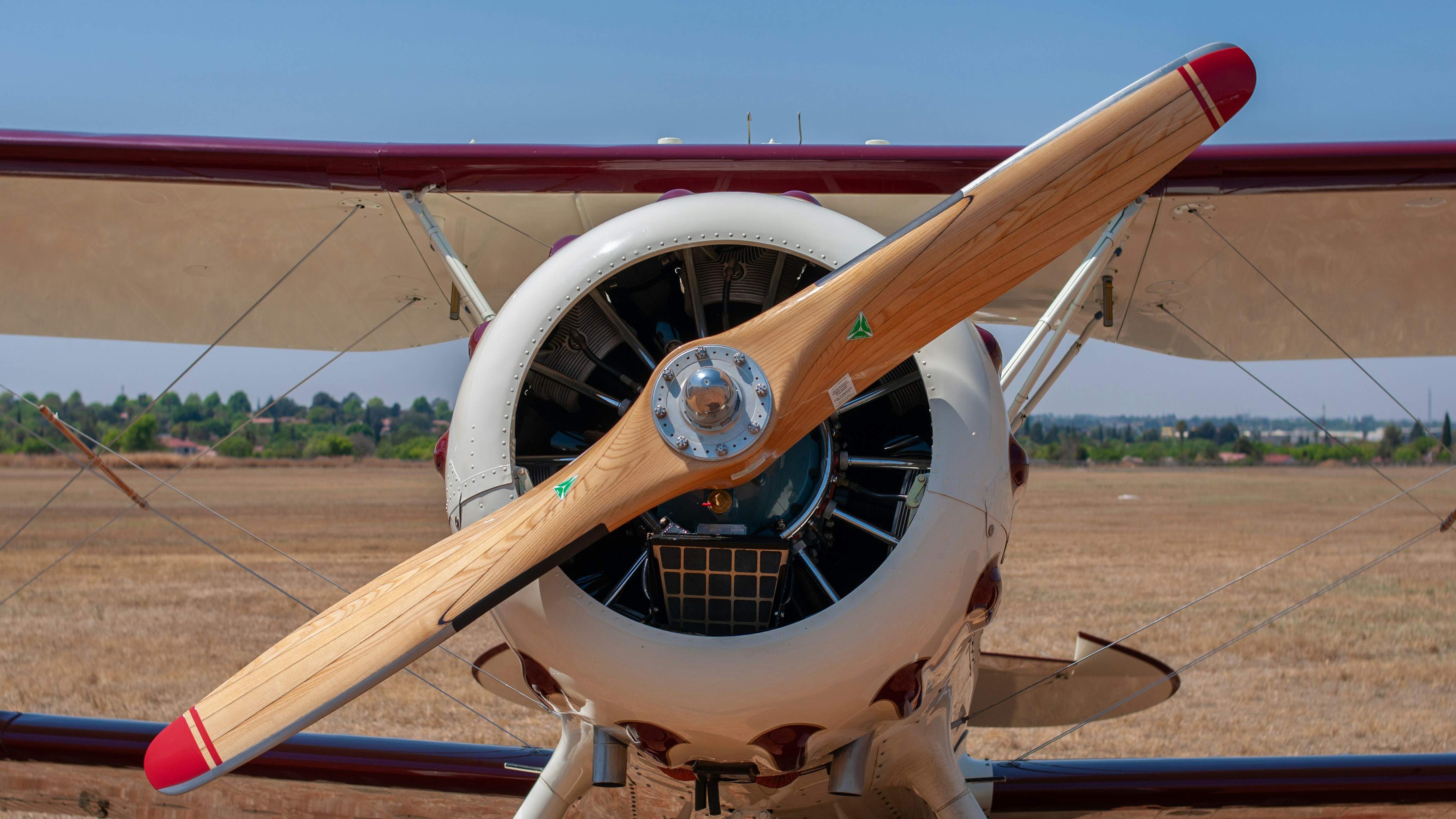 a close up of a propeller on a small plane