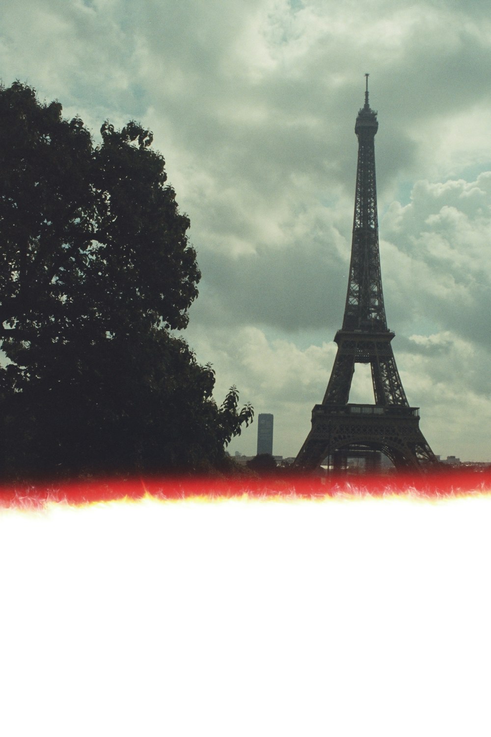 the eiffel tower towering over the city of paris