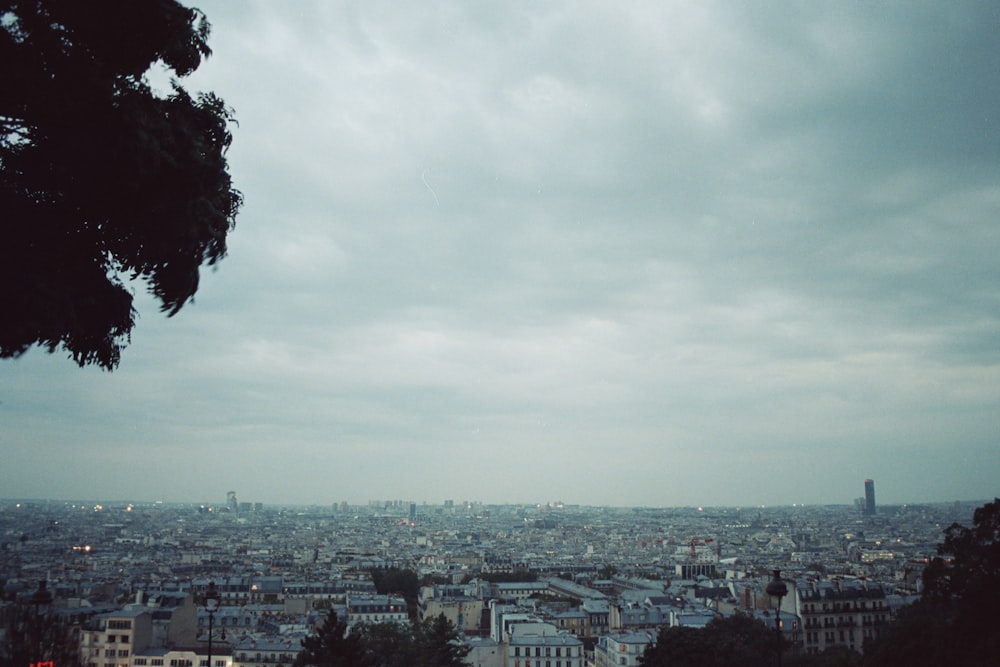 a view of the city of paris from the top of the eiffel tower