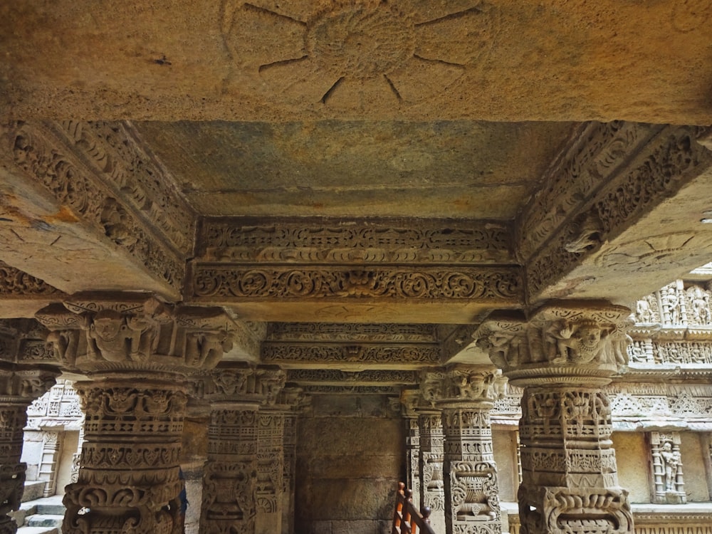 a large stone structure with carvings on it