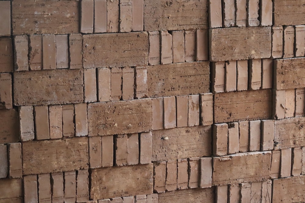 a close up of a wall made of bricks