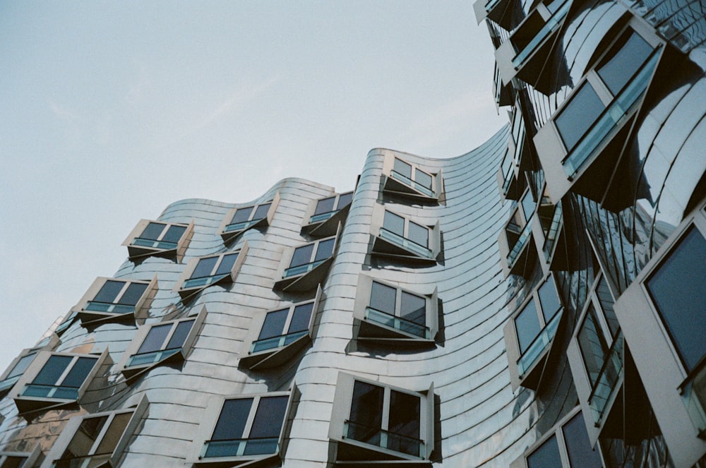 a very tall building with lots of windows