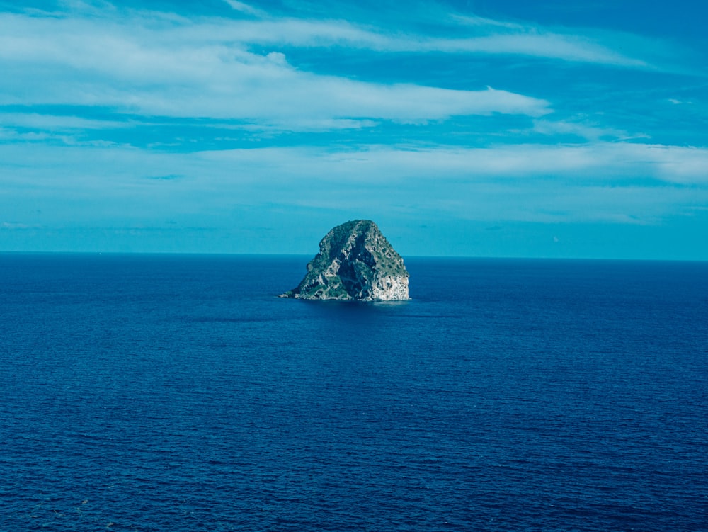 an island in the middle of the ocean