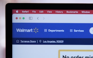 a computer screen with the walmart logo on it