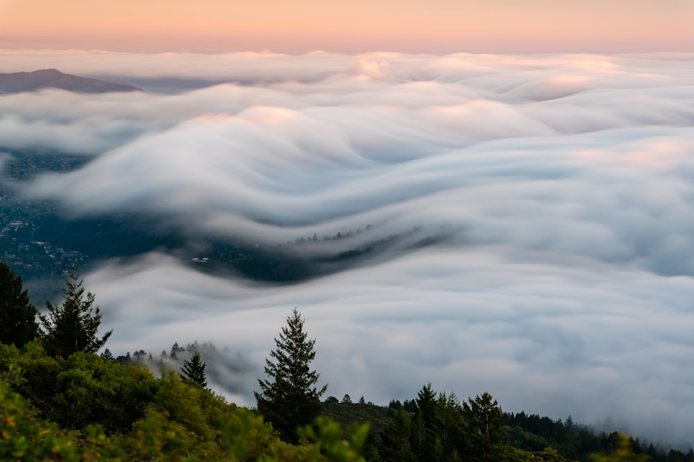 a close up of clouds in the sky