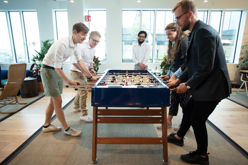 a group of people playing a game of foo foo