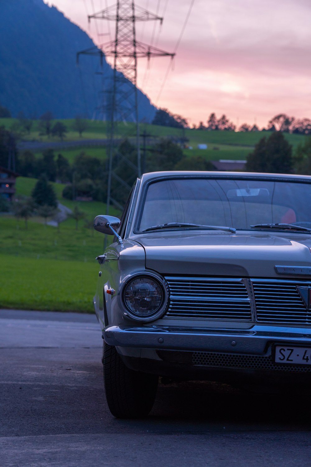 a car parked on the side of the road