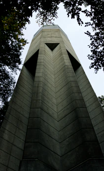 Abstract architectural structure symbolizing strong foundation and growth.