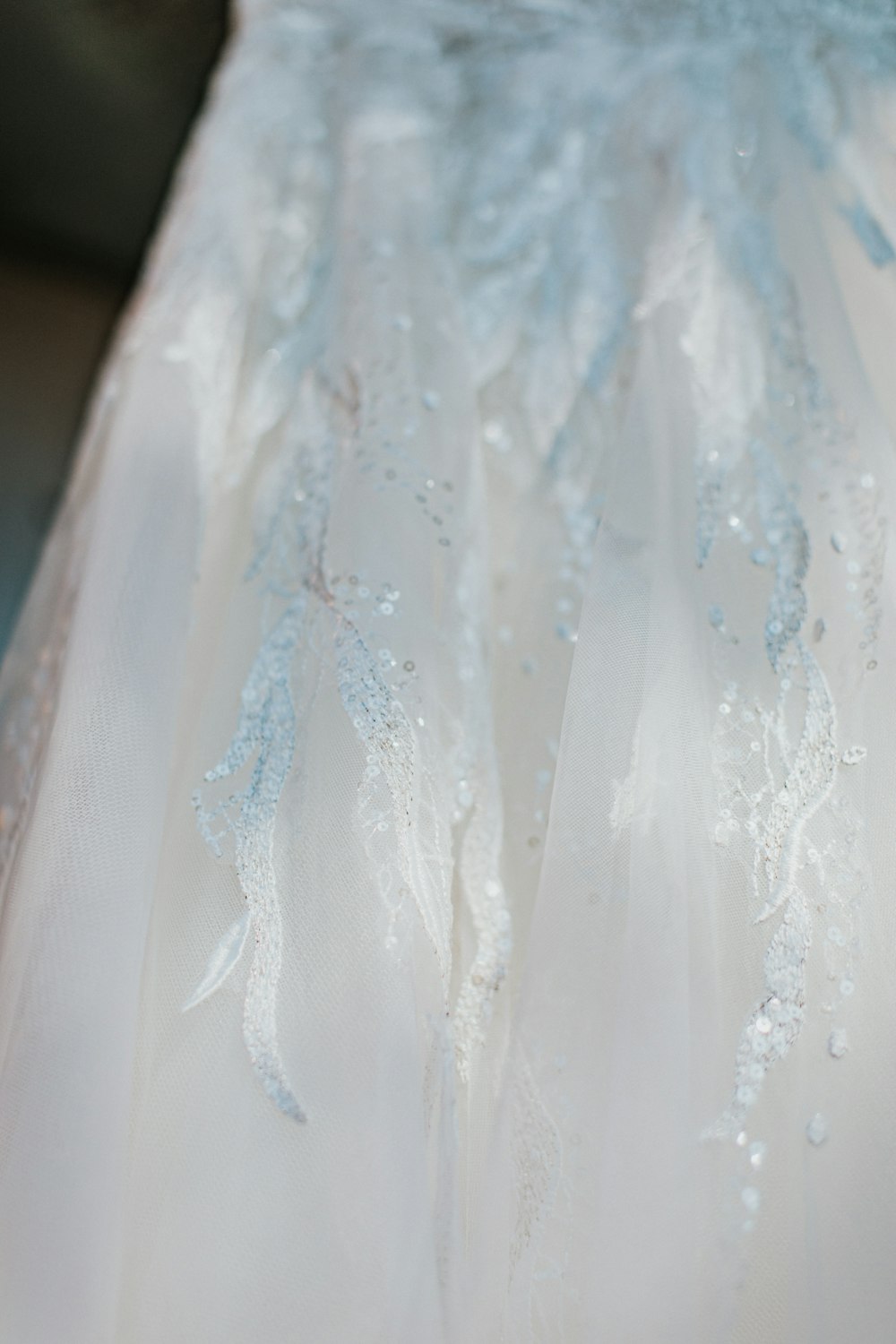 a close up of a dress on a mannequin