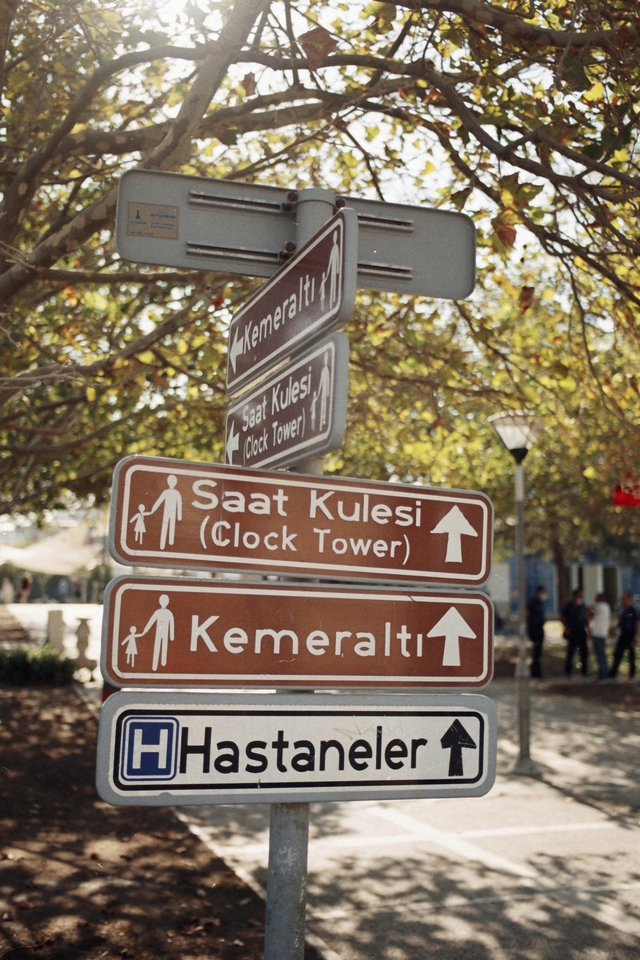 A pole with a bunch of street signs on it photo – Free Nikonfe2 Image ...