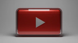 a red play button with a white arrow