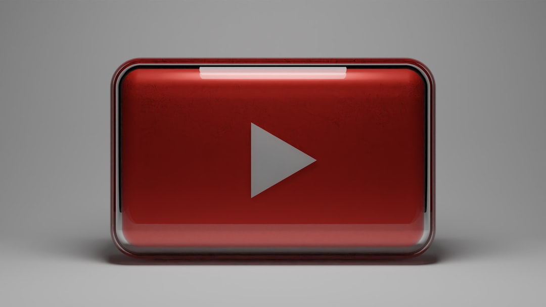 3d illustration of an Abstract glassy youtube icon