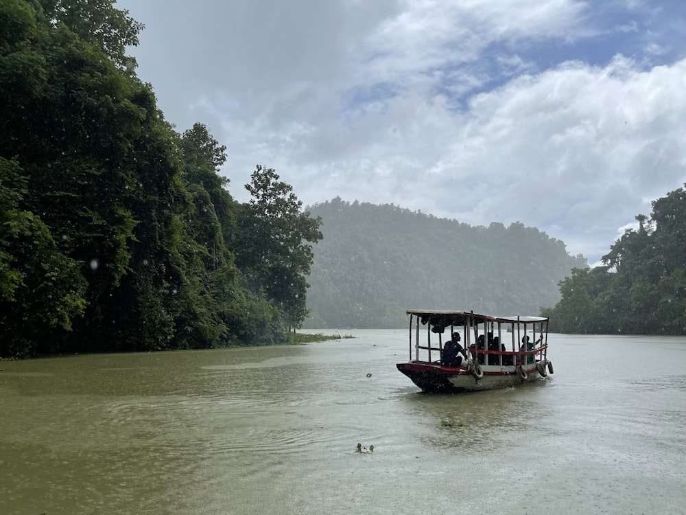 a boat that is floating in the water