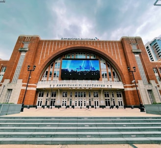 a large building with stairs leading up to it