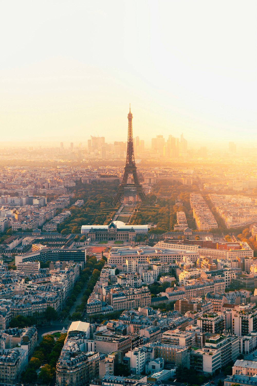 Der Eiffelturm thront über der Stadt Paris