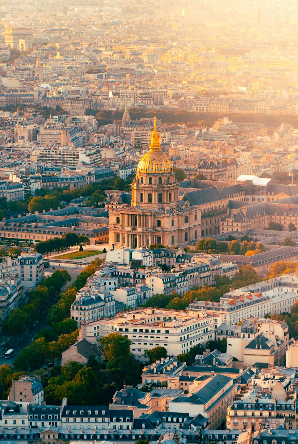 a view of the city of paris from the top of the eiffel tower