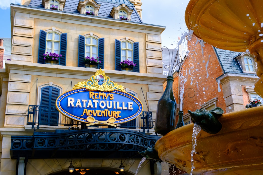 the entrance to the paris ratatouille adventure, Remy