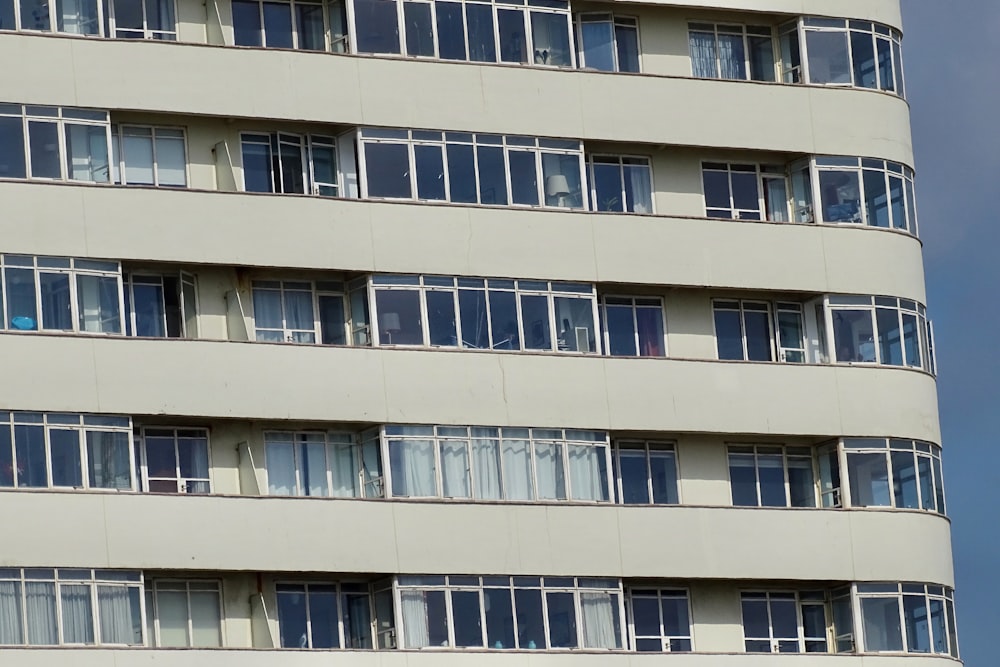 a very tall building with lots of windows