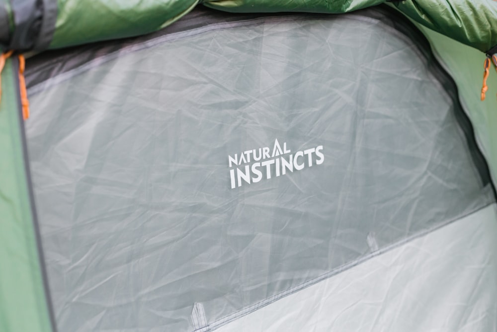 a close up of the inside of a tent