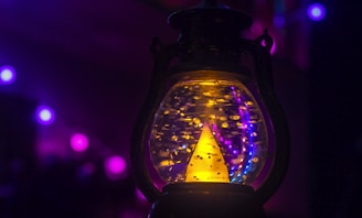 Soft glowing lights surrounding a symbolic charm used in separation spells.