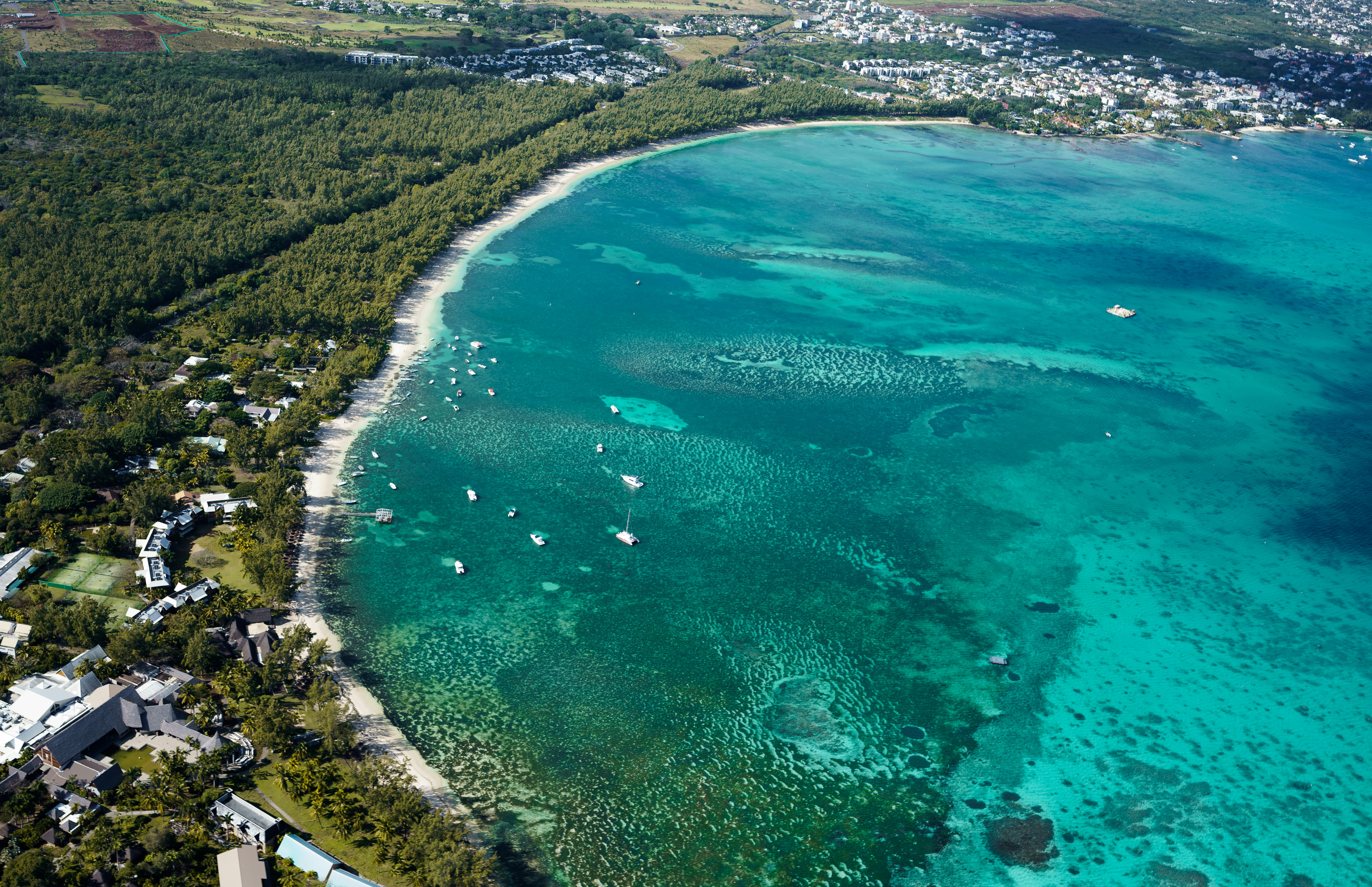 Aerial view of beach