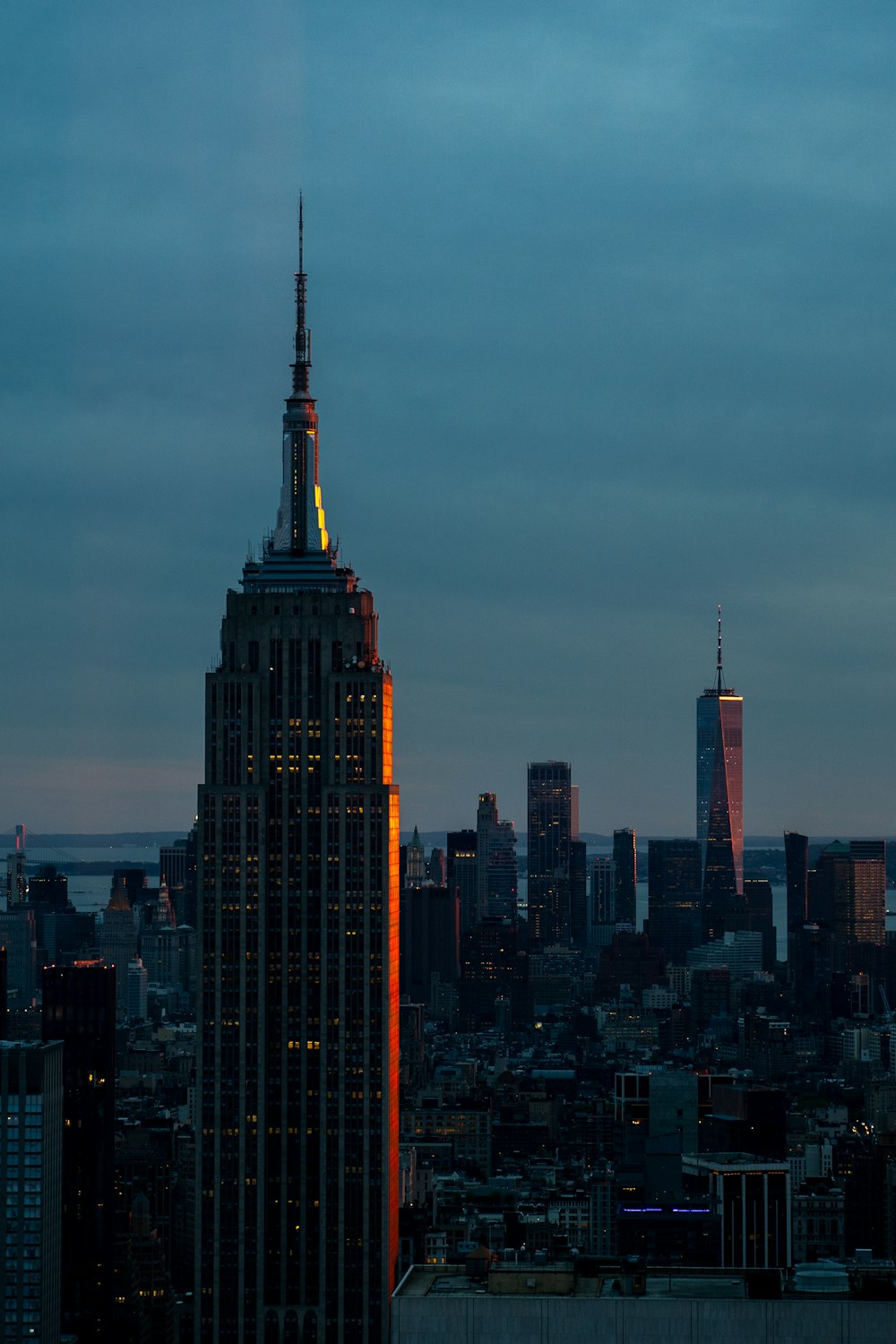 a very tall building with a lot of lights on top of it