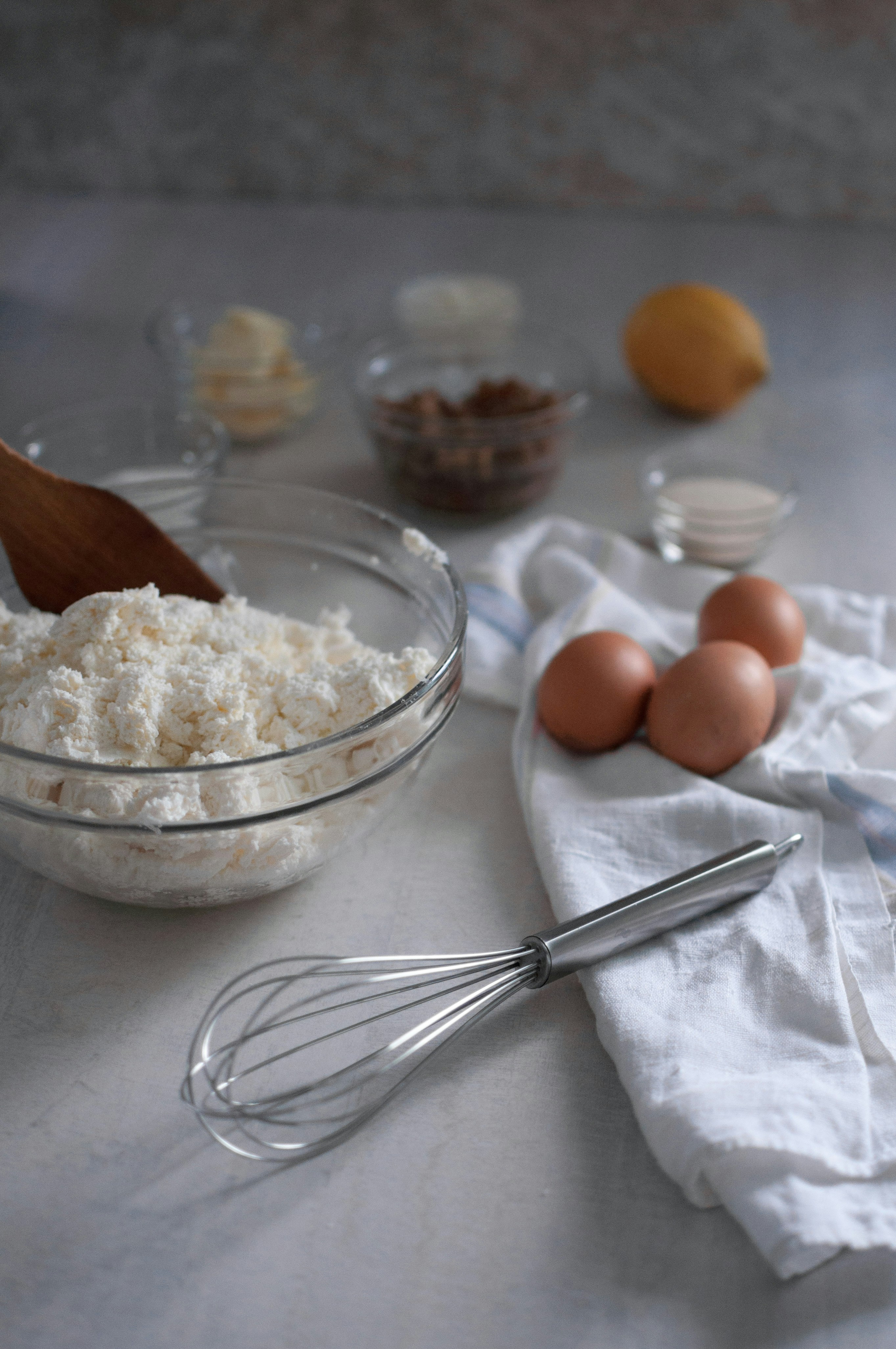 Ingredients for low carb dessert recipes on a kitchen counter