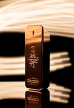 a gold bar sitting on top of a table