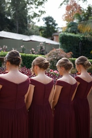 a group of women standing next to each other
