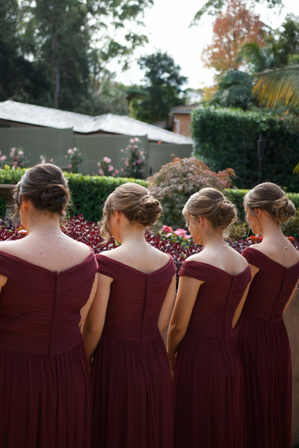 a group of women standing next to each other