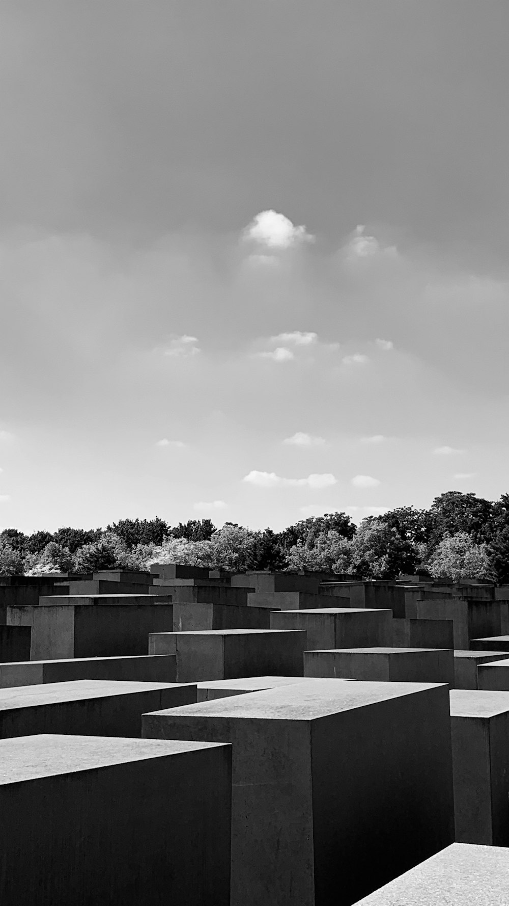 a black and white photo of a cemetery