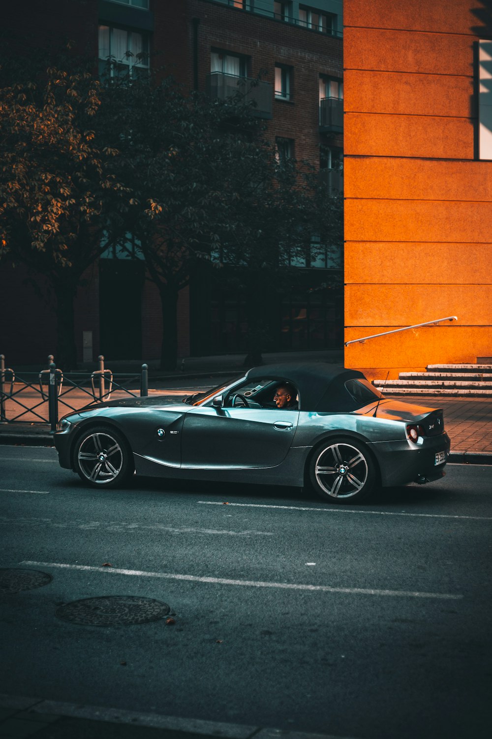 a car parked on the side of the road