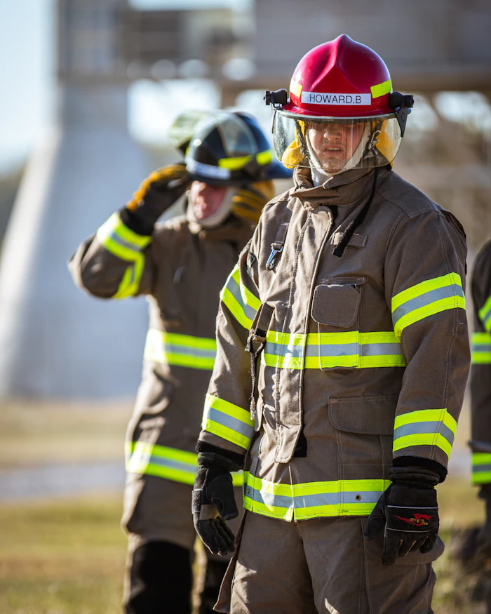 Fire safety team on site