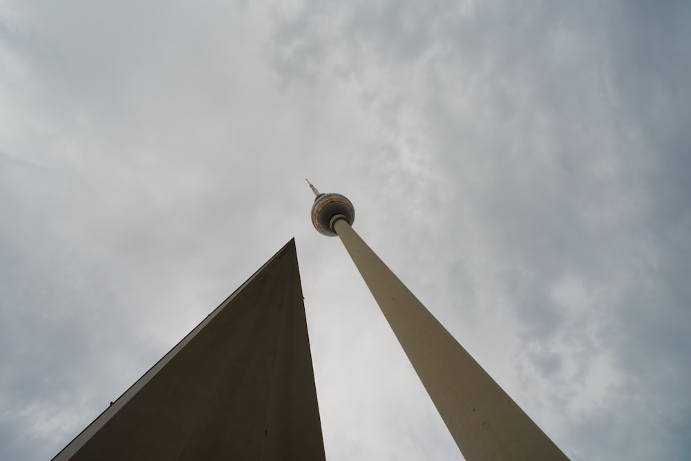 a tall tower with a sky background