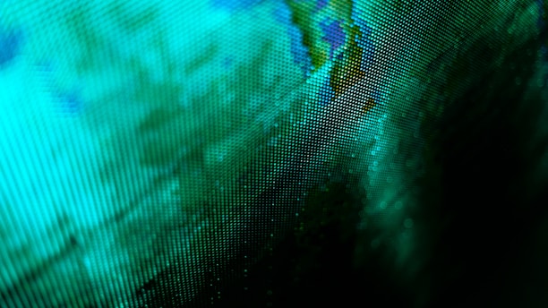 a close up of a computer screen with a map of the world on it