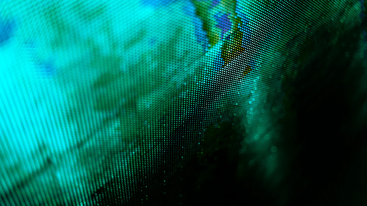 データ連携とネットワーク接続を表す抽象的なイメージ（拡張コンバージョンの2026年仕様変更のイメージ）