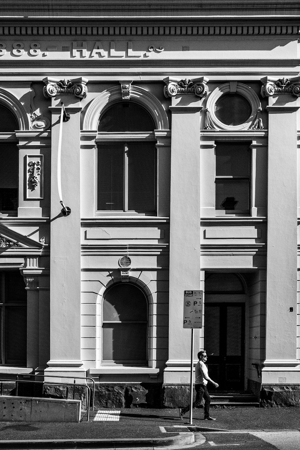 a black and white photo of a tall building