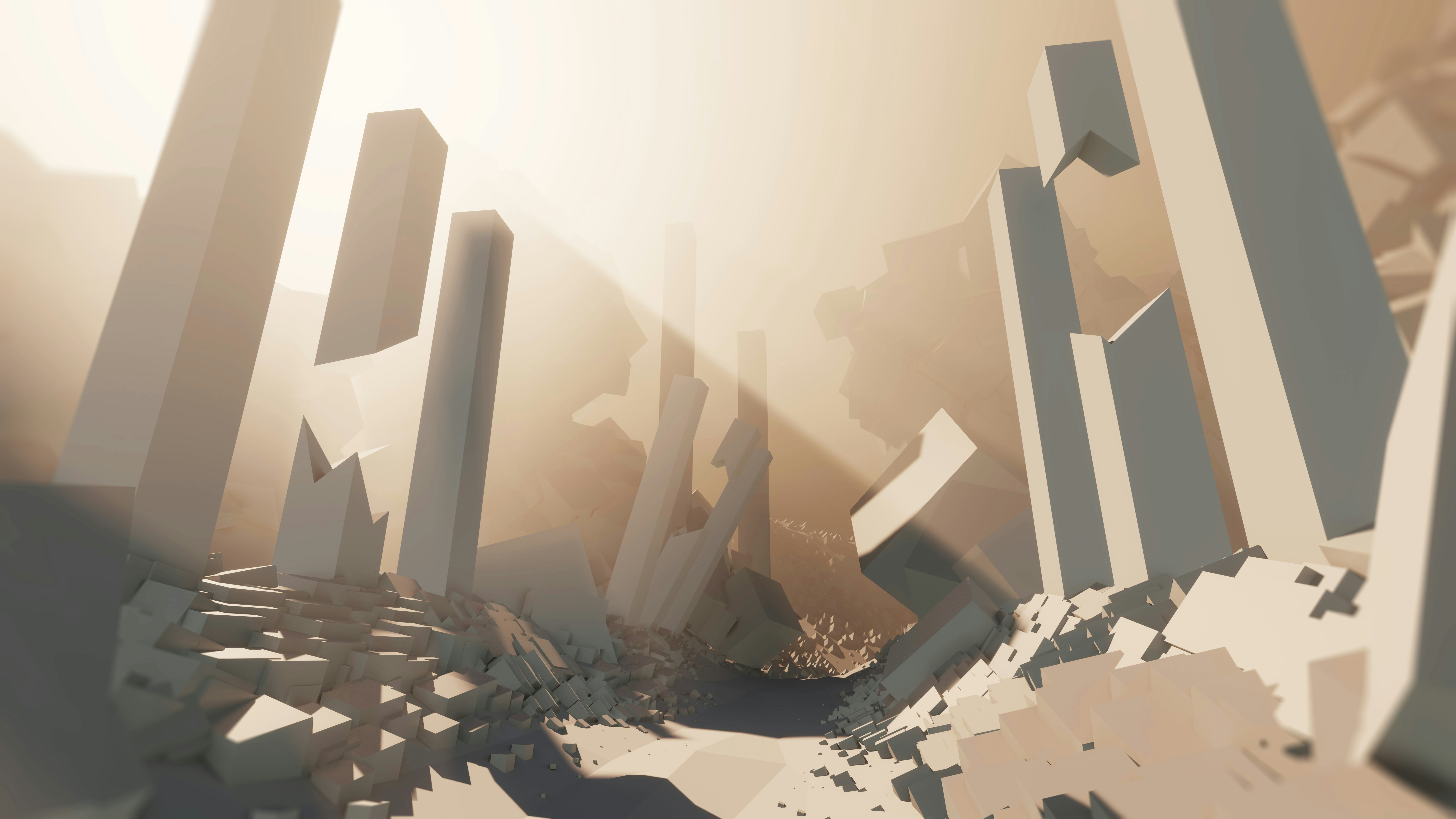 ein computergeneriertes Bild einer Reihe von Gebäuden