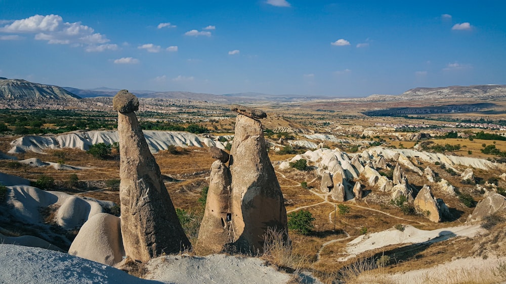 a view of the landscape from the top of a hill