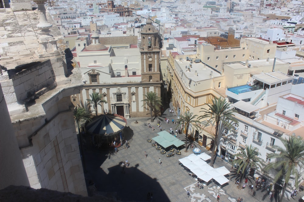 a view of a city from a high point of view